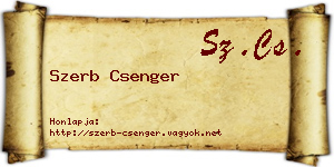 Szerb Csenger névjegykártya